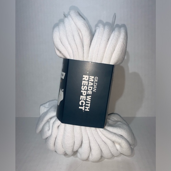 Gildan Men's Stretch Cotton No Show white Socks Shoe Size 6-12 12 pairs - Picture 3 of 5